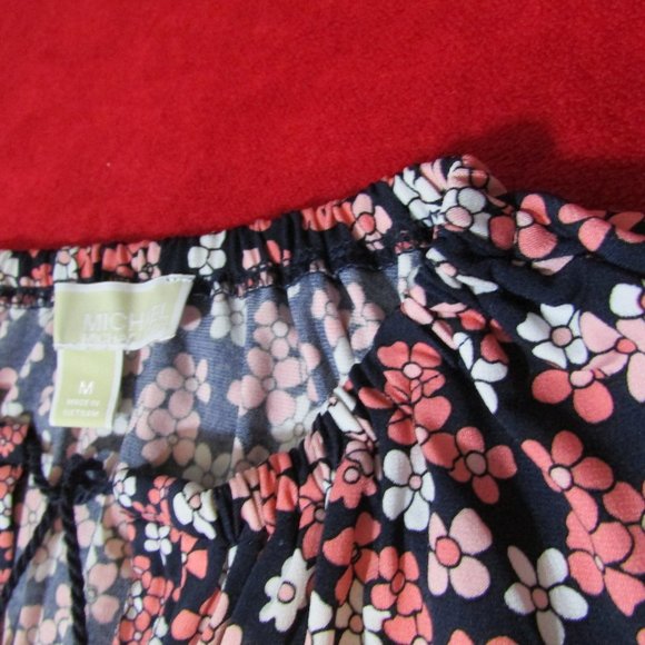 Michael Kors Keyhole Neck Sleeveless Short Dress Navy Pink - Picture 7 of 8